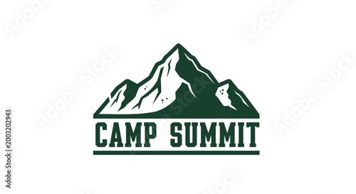 Camp Summit Logo Design Emblem.