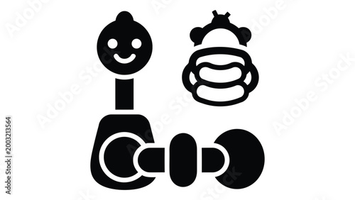 Baby sensory toy set icon