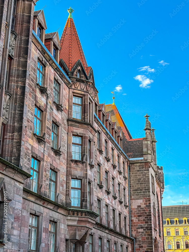 Obraz premium Antique building view in Saarbrucken city, Germany