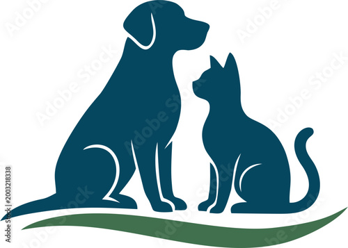 
Stylish Pet Illustrations: Cats and Dogs