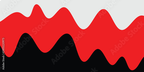 abstract creative black red wave shape background. modern flat background. used for banner, poster.