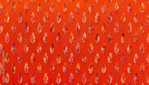 Feathers Background Pattern Stark Red