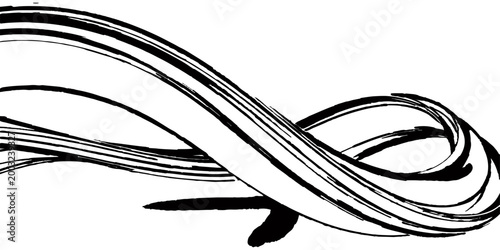 Vintage black ink sketch illustration of a fish and bird eagle animal symbol in a hand drawn vector art design