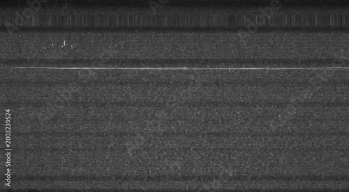 CRT television no signal glitch effect with static noise and horizontal stripes, analog VHS distortion background for visual video effects design.