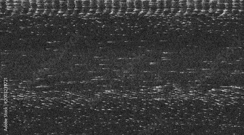 Bilde på lerret Retro VHS tape glitch effect with signal loss and static noise, analog television distortion background for creative media and digital artwork