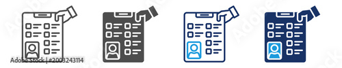 survey icon set with multi concept