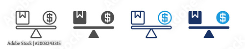 Cuadro en lienzo balance icon set with multi concept