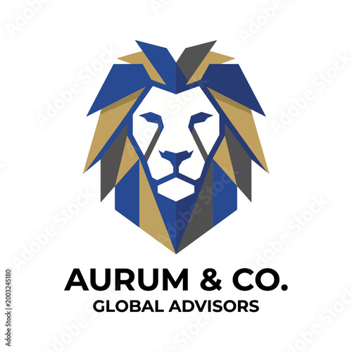 A striking logo featuring a lion, symbolizing strength and expertise, encapsulating the essence of leadership, strategic advising, and high-quality global consultative services.