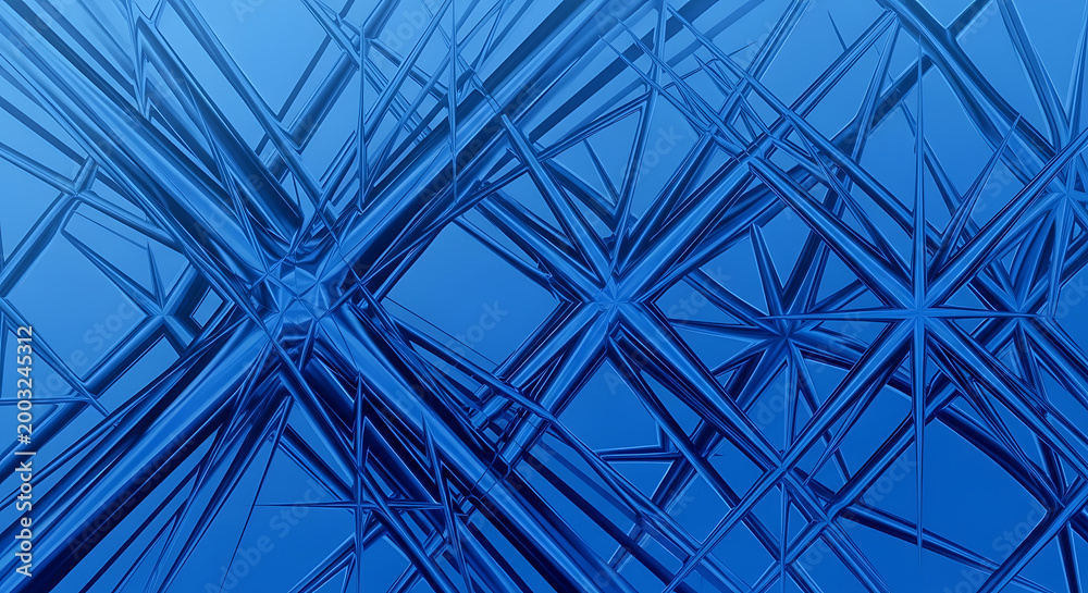 Obraz premium blue geometric lines pattern on transparent background high quality professional detailed modern