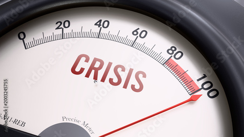 Photos Crisis showing very high levels, increasing values of crisis