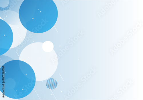 青色の円の抽象的なビジネス背景素材