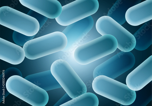 バクテリアのイメージ背景素材