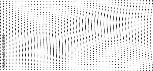 Mesmerizing wave interference pattern in monochrome dots