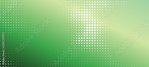 Vector halftone dots background. white comic pattern. diagonal green gradient with expanding dot pattern.