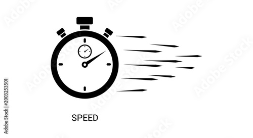 stopwatch showing speed with motion blur effect concept of fast time