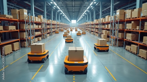 Immense Industrial Logistics Hub for Rapid Package Processing