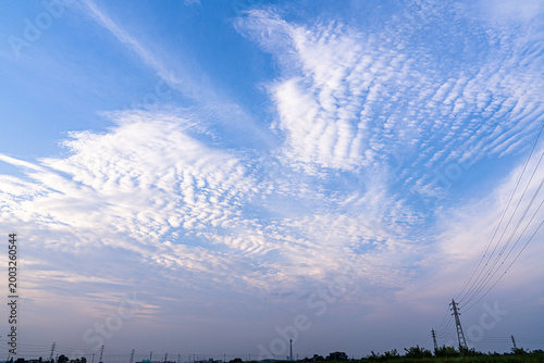 Bild auf Leinwand 秋の空に広がる雲