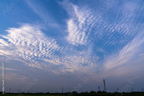 Foto 秋の空に広がる雲