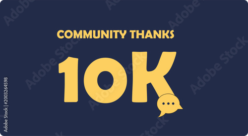 Thankful Minimalist Graphic Design Community Thanks 10K Milestone Celebration Message