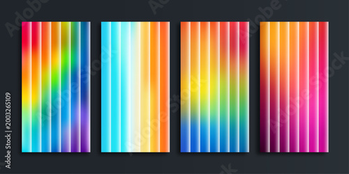 Vibrant vertical gradient stripes a colorful abstract digital art composition
