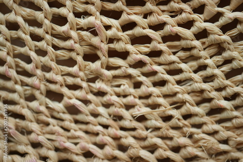 Obraz na płótnie Natural raffia open weave texture background