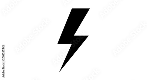 Black lightning bolt electric symbol.