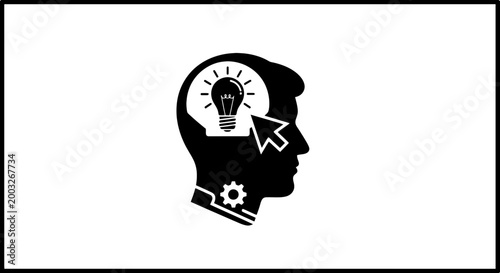 Innovation Idea Light Bulb Brain Concept.