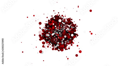 Switzerland Flag Icon Forming from Particles Animation