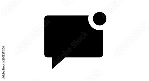 Black speech bubble icon symbol.