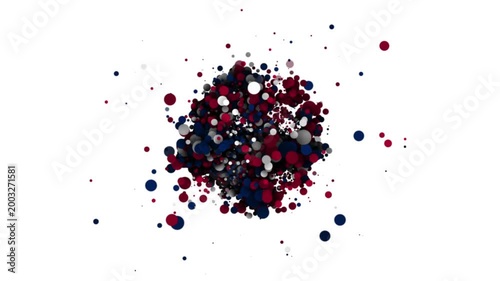 Norway Flag Icon Forming from Particles Animation