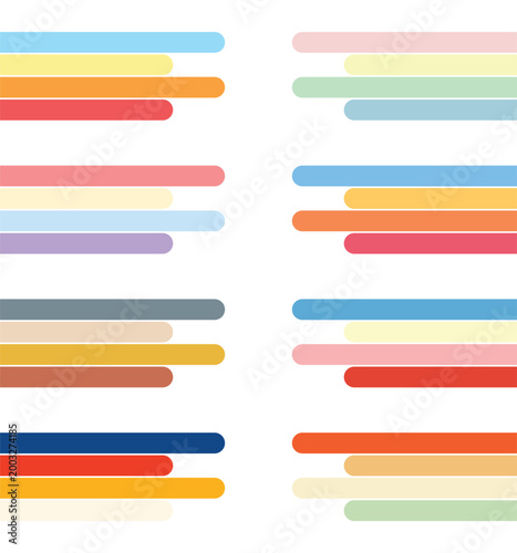 Abstract color palette guide. Color swatch. Rainbow color
