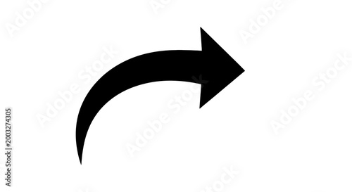 Photos Black curved arrow pointing right.