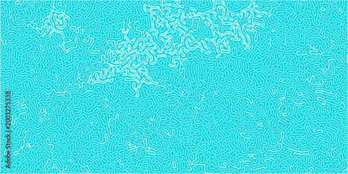Turing Abstract Pattern, suitable for any business. White and blue color diffusion reaction seamless pattern. abstract Reaction-diffusion or Turing pattern formation, coral reef, natural texture.