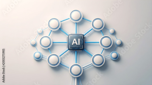 AI ontology engineering minimalist ontology tree hero for AI ontology whitepaper, machine learning ontology, enterprise ontology briefing