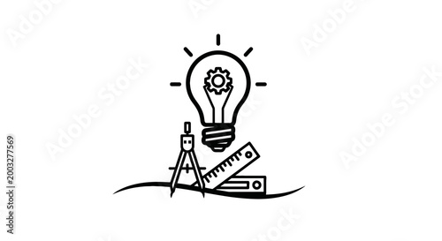 Light Bulb Idea Concept Symbol.