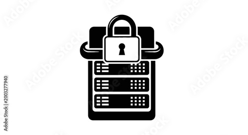 Secure data storage with padlock protection.