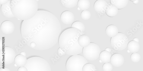 Minimalist White Geometric Bubbles Pattern for Modern Design