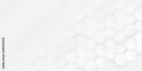 Modern Minimalist White Geometric Honeycomb Texture