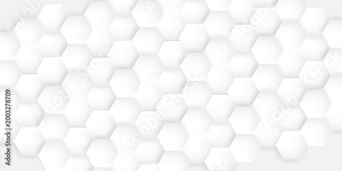 Modern Minimalist White Geometric Honeycomb Texture