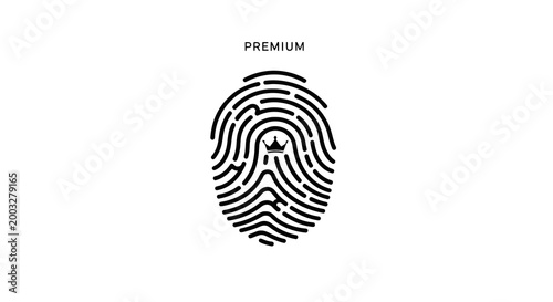 Fingerprint Pattern Identification Mark Symbol.