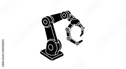 Industrial robotic arm machine technology.