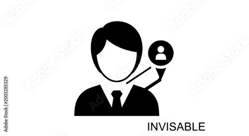 Invisible faceless man in business attire.