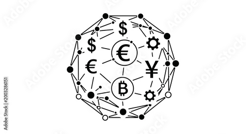 Global Currency Exchange Network Symbol.
