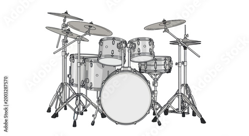 Foto Drum Set Illustration