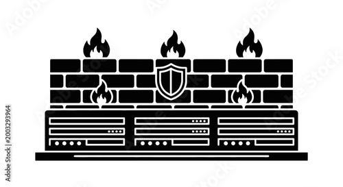 Firewall Network Security System Protection.