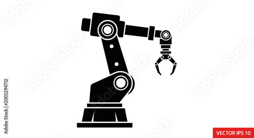 Industrial robotic arm machine technology.