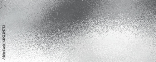 Cuadro en lienzo Shiny silver foil metallic texture - glossy gray steel gleaming surface, frosted glass effect with blur glare reflection, bright polished metal material