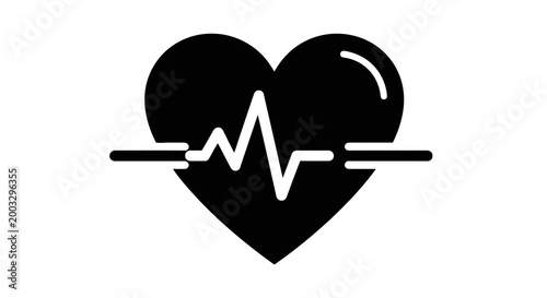 Heart Rate Pulse Medical Symbol Icon.
