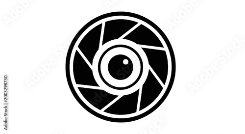 Camera Lens Icon Graphic Design.
