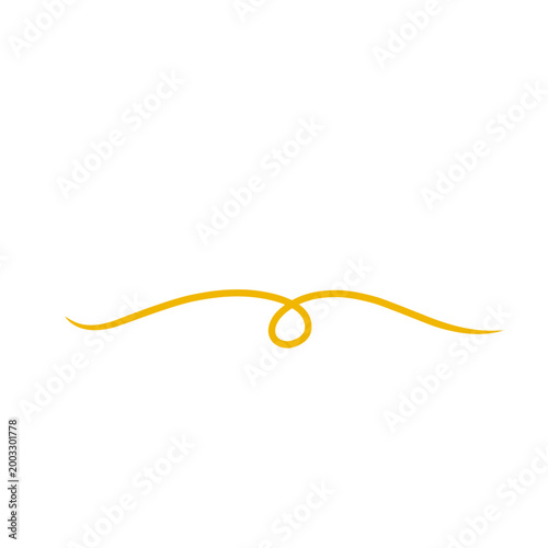 Gold Abstract Decorative Swirl and Loop Illustration